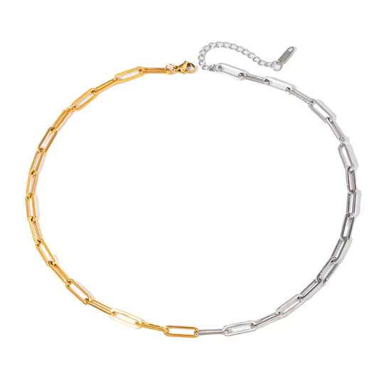 The Vault Two Tone Paperclip Necklace